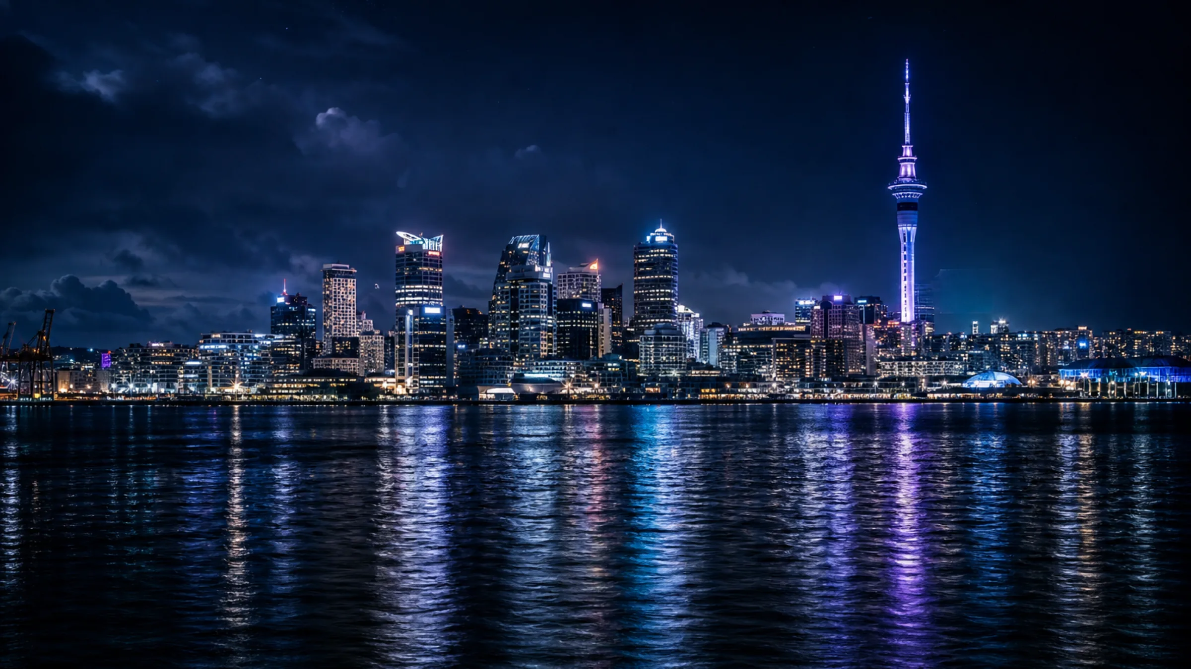Auckland skyline at night